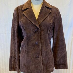 Wilsons Leather 90's/2000's Brown Suede leather jacket